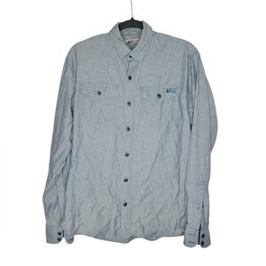 REI men’s co-op long sleeve striped button down shirt size small